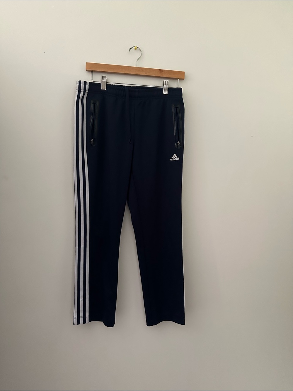 adidas Black Joggers with White Three-Stripe Detail